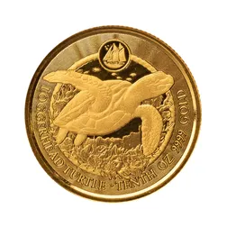 2023 Scottsdale Mint Cayman Islands Loggerhead Turtle Tenth Troy Ounce 9999 Fine Gold Coin 02