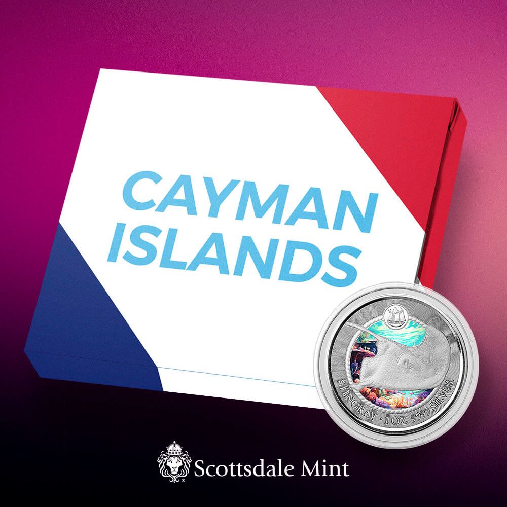 Shop the 2023 Cayman Islands Stingray 1 oz Silver Color