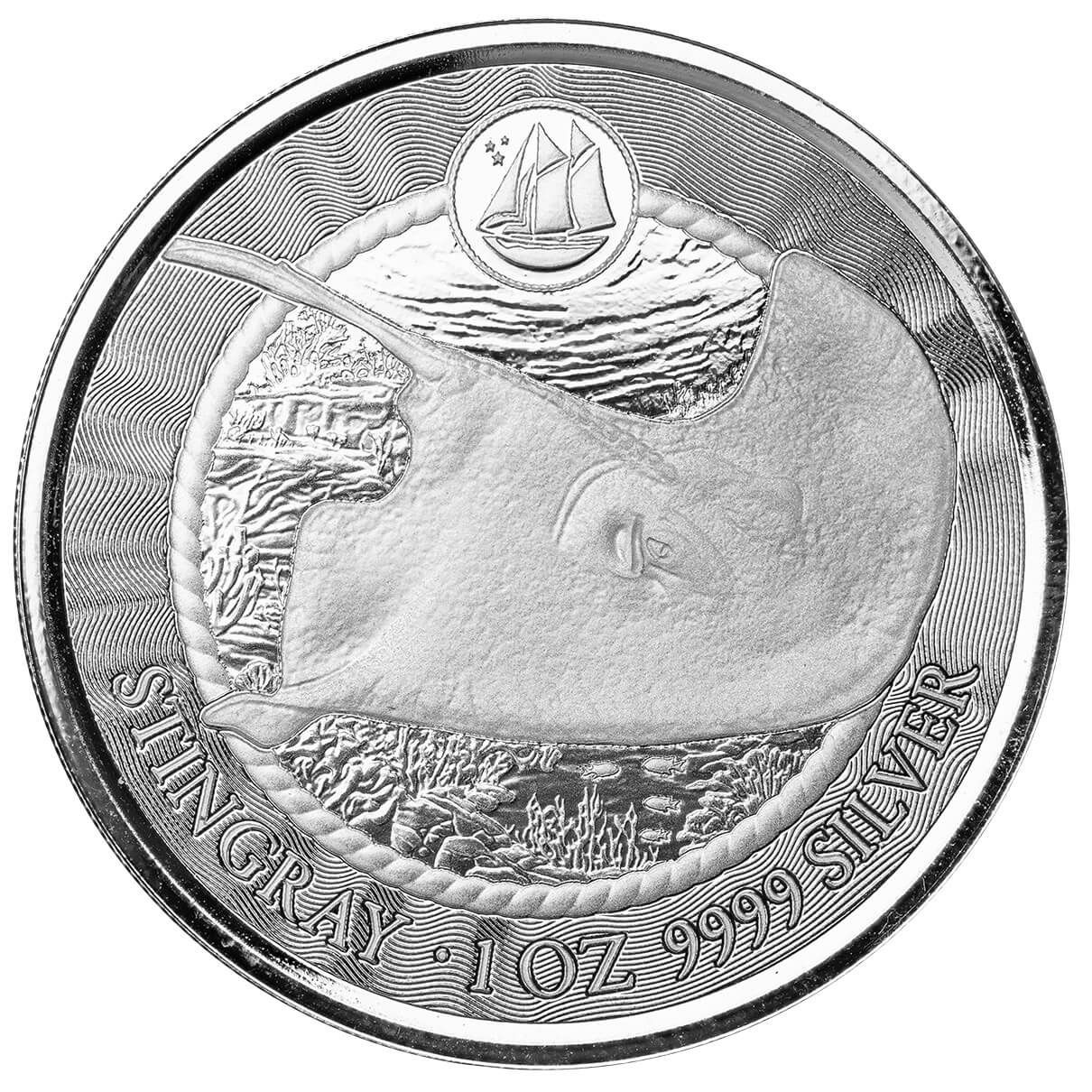 2023 Cayman Islands Stingray 1 oz Silver Proof Like Coin