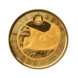 2023 Scottsdale Mint Cayman Islands Stingray Tenth Troy Ounce 9999 Fine Gold Coin 03