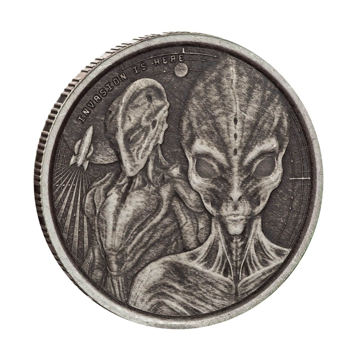 2023 Ghana Alien Invasion Silver 4 Coin Half oz Set