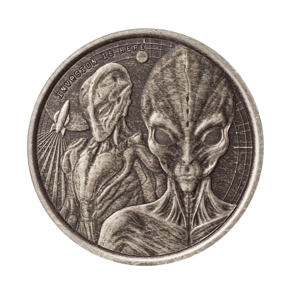 2023 Ghana Alien Invasion Silver 4 Coin Half oz Set