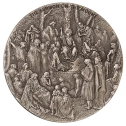 2023 Scottsdale Mint Niue Biblical Series The Sermon on the Mount 2 Troy Ounce 999 Fine Silver Antiqued Coin 02