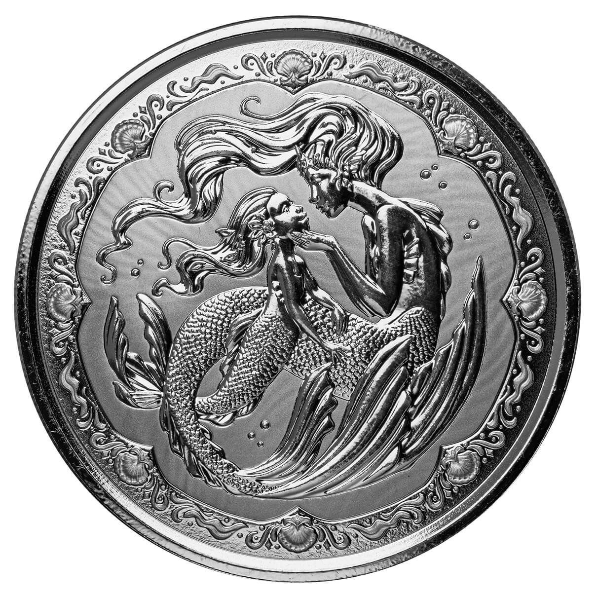 【2025年】お歳暮ギフト 2023 Samoa Mermaid Mother & Daughter 1 oz Silver proof like Coin コレクション
