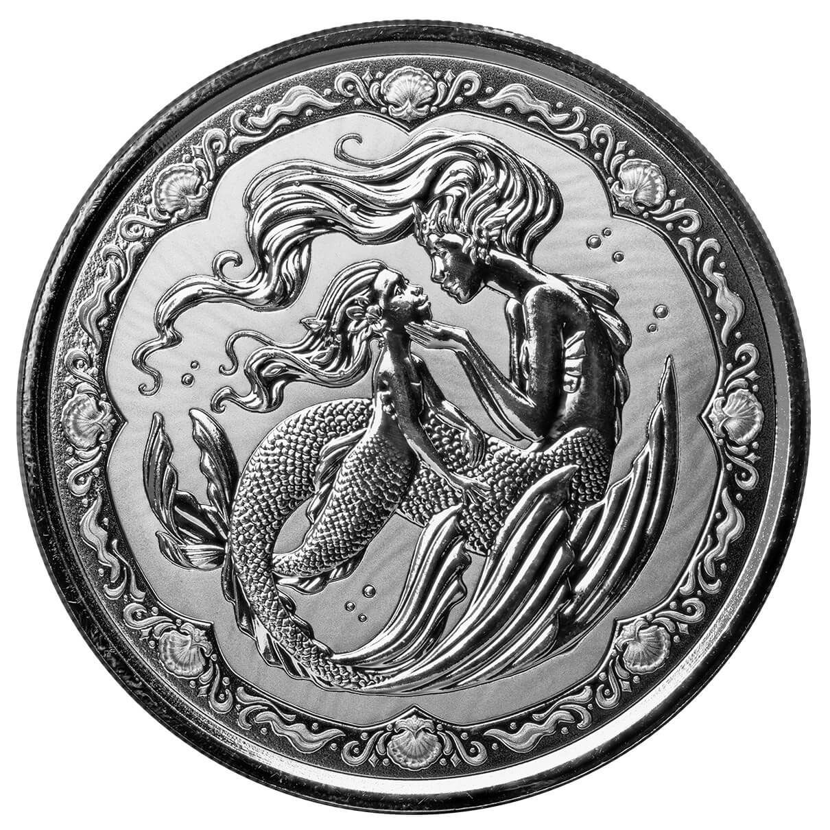 2023 Samoa Mermaid Mother & Daughter 1 oz Silver proof like 2023 Samoa Mermaid Mother & Daughter 1 oz Silver proof like