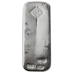 2024 Scottsdale Mint Johnson Matthey 999 Fine 100 Troy Ounce Silver Bar Secondary Market 01