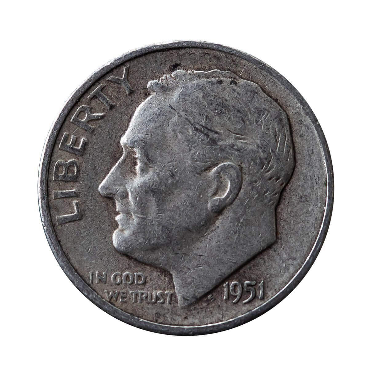 Random Year 90% Silver Roosevelt Dimes - Circulated | Scottsdale Mint