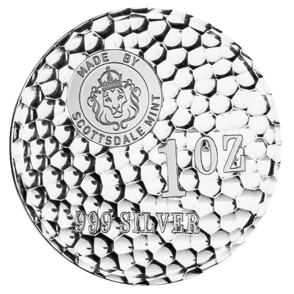 2024 Scottsdale Mint Tombstone Hammered 1 Troy Ounce 999 Silver Round 02