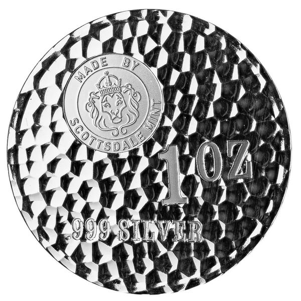 2024 Scottsdale Mint Tombstone Hammered 1 Troy Ounce 999 Silver Round 03