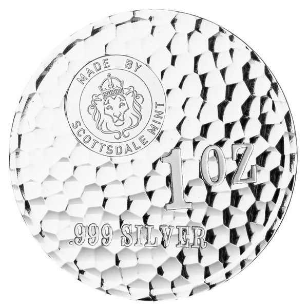 2024 Scottsdale Mint Tombstone Hammered 1 Troy Ounce 999 Silver Round 04
