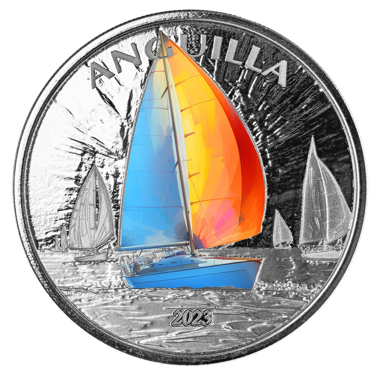 2023 EC8 Anguilla Regatta 1 oz Silver Color Coin