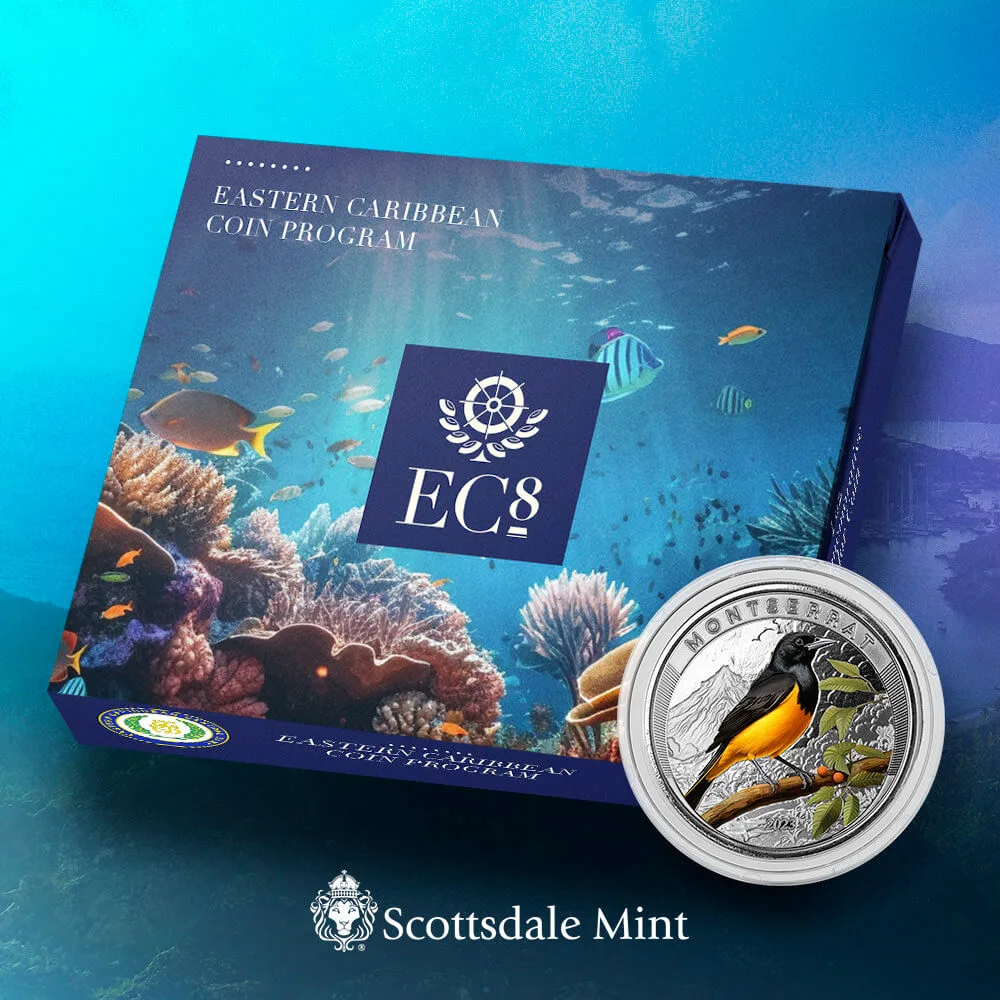 2023 EC8 Montserrat Oriole 1 oz Silver Color Coin
