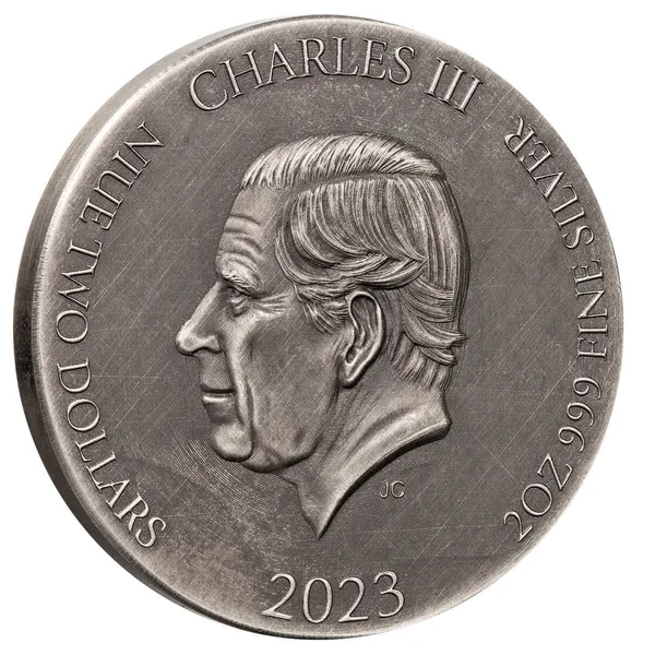 2023 Scottsdale Mint Niue Biblical Series Zechariahs Vision Of The Chariots 2 Troy Ounce 999 Fine Silver Antiqued Coin 13