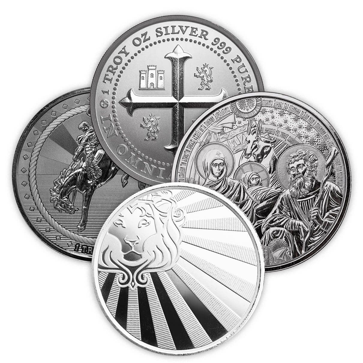 Random Secondary Scottsdale Mint 1 oz Silver Round (Circulated)