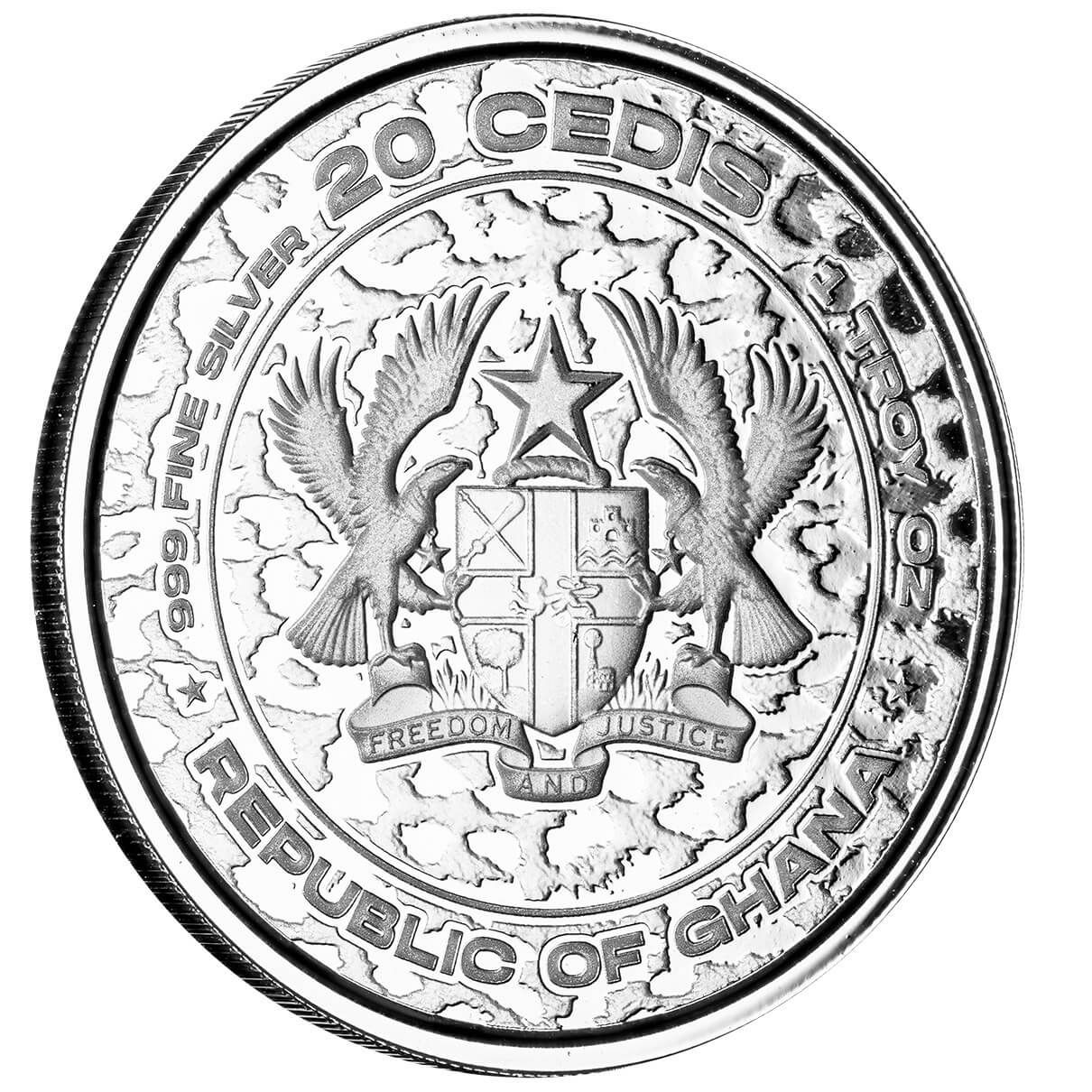 Somalia 2023 1-oz Silver African Wildlife Leopard Sh100 NGC