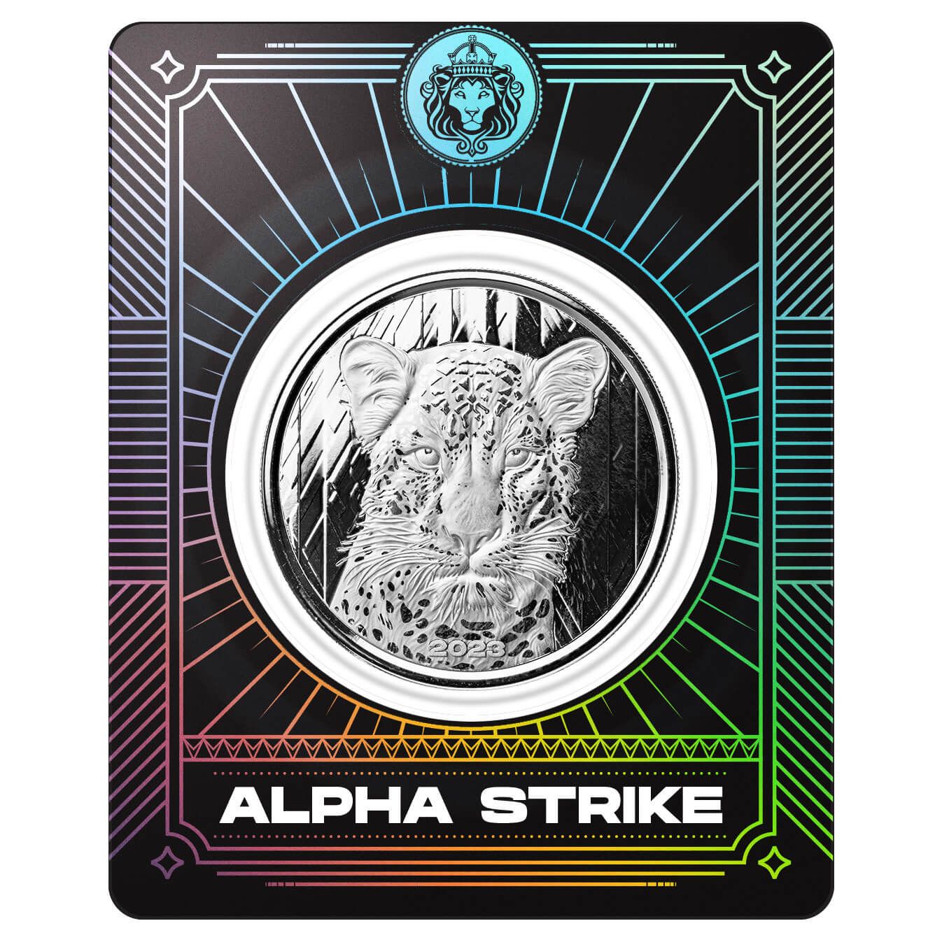 2023 Ghana African Leopard 1 oz Silver Proof Like Coin Alpha