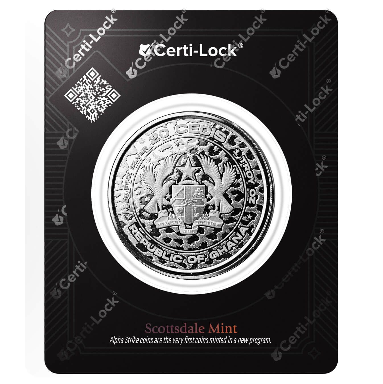 2023 Ghana African Leopard 1 oz Silver Proof Like Coin Alpha