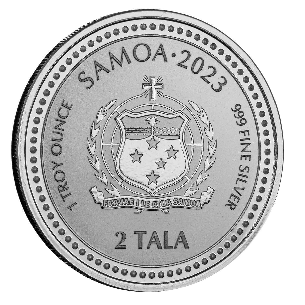 2023 Samoa Seahorse 1 oz Silver Proof Like Coin