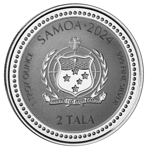 2024 Scottsdale Mint Samoa Saint George And The Dragon 1 Troy Ounce 999 Fine Silver Proof Like Coin 3
