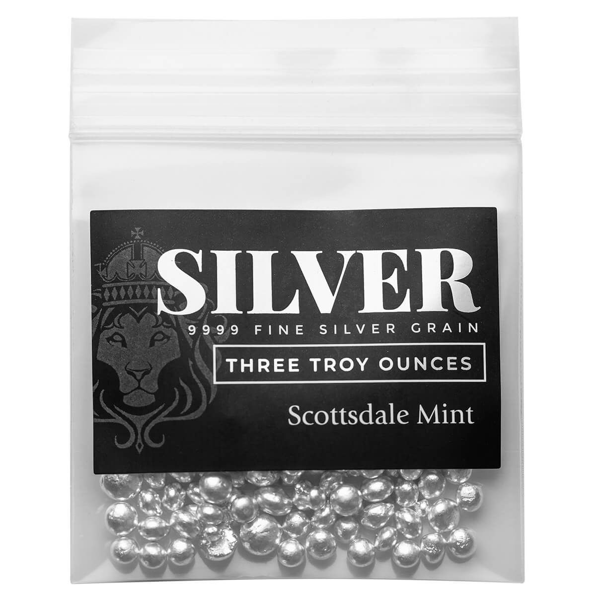 Silver Shot 3 Troy oz .9999 Fine Silver Casting Grain Bag