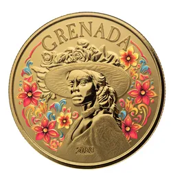 2023 Scottsdale Mint Ec8 Grenada La Diablesse 1 Troy Ounce 9999 Fine Gold Color Proof Coin 06