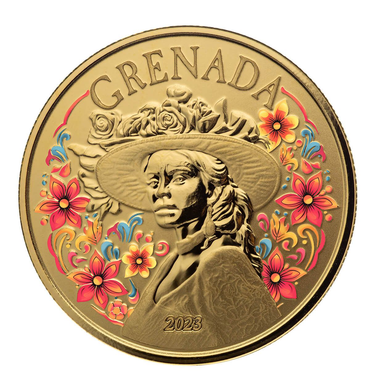 2023 EC8 Grenada La Diablesse 1 oz Gold Color Coin