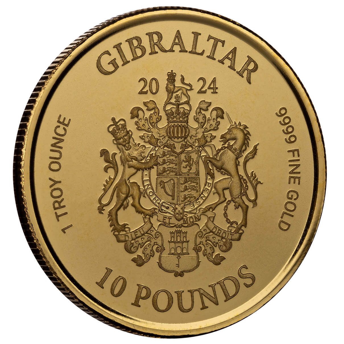 2024 Gibraltar Lady Justice 1 oz Gold Coin