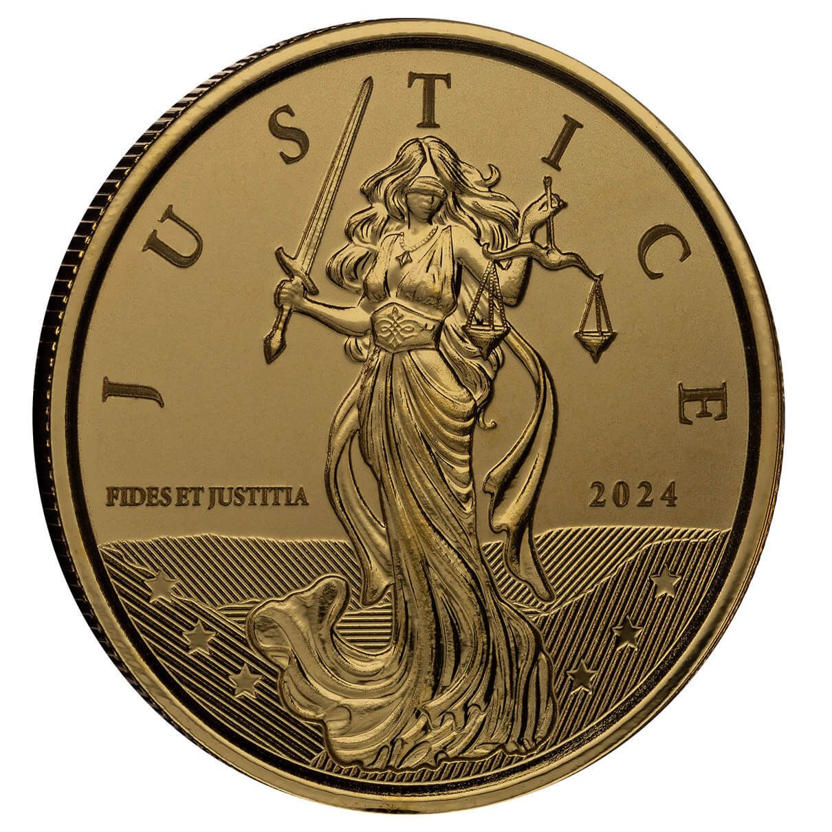 2024 Gibraltar Lady Justice 1 oz Gold Coin