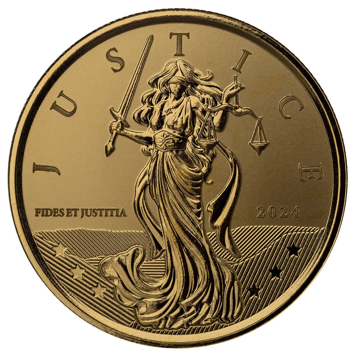 2024 Gibraltar Lady Justice 1 oz Gold Coin