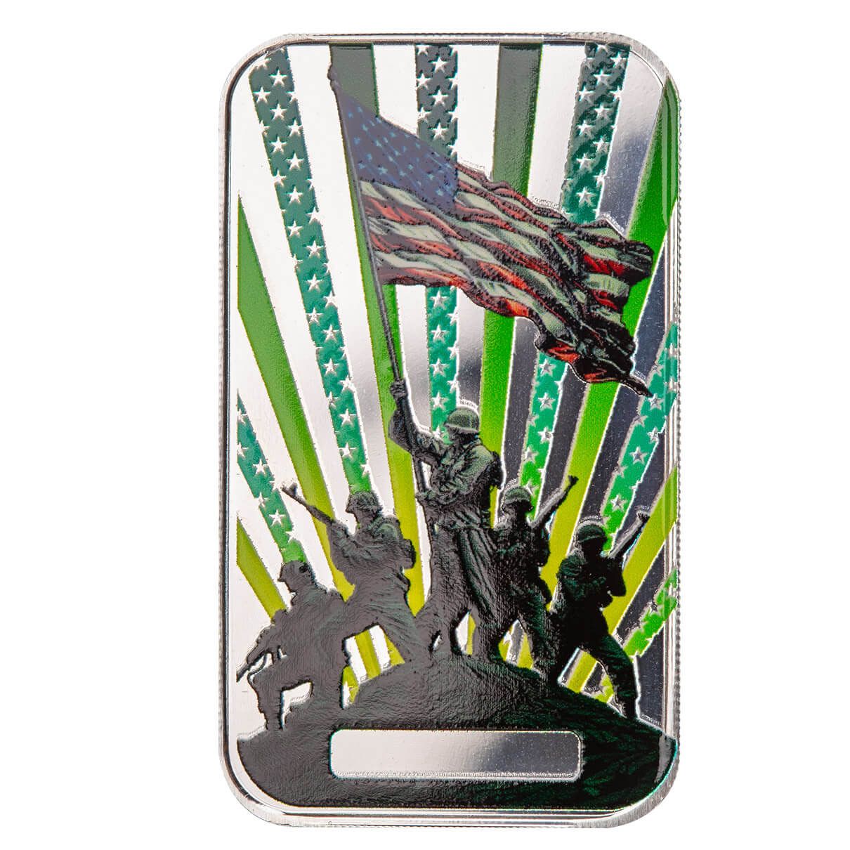 Scottsdale Raising the Flag 1 Troy oz .999 Silver Color Bar