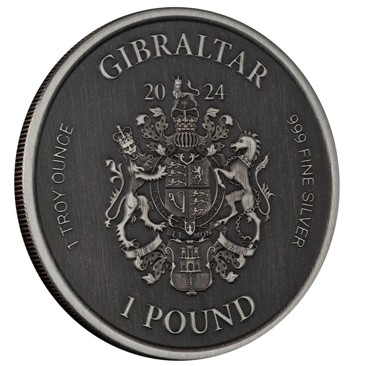 2024 Lady Justice 1 oz Silver Antique Coin - Alpha Strike