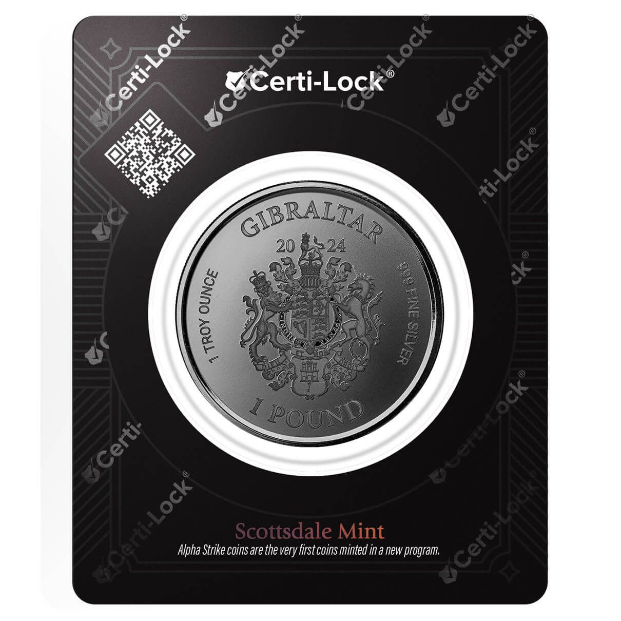 2024 Gibraltar Lady Justice 1 Troy oz Silver Coin Alpha Strike