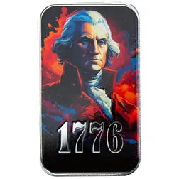 Scottsdale Mint 1776 Washington 1 Troy Oz 999 Silver Color Bar 06