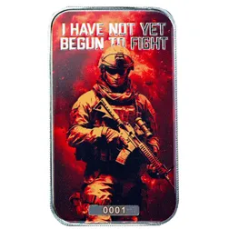 Scottsdale Mint I Have Not Yet Begun To Fight 1 Troy Oz 999 Silver Color Bar 10