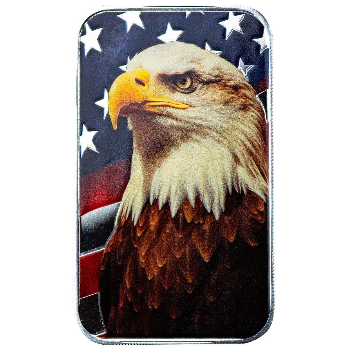 コイキング 1Edition ミラー　ハートゴールド　ソウルシルバー Scottsdale Patriotic Bald Eagle 1 Troy oz .999 Silver Color Bar