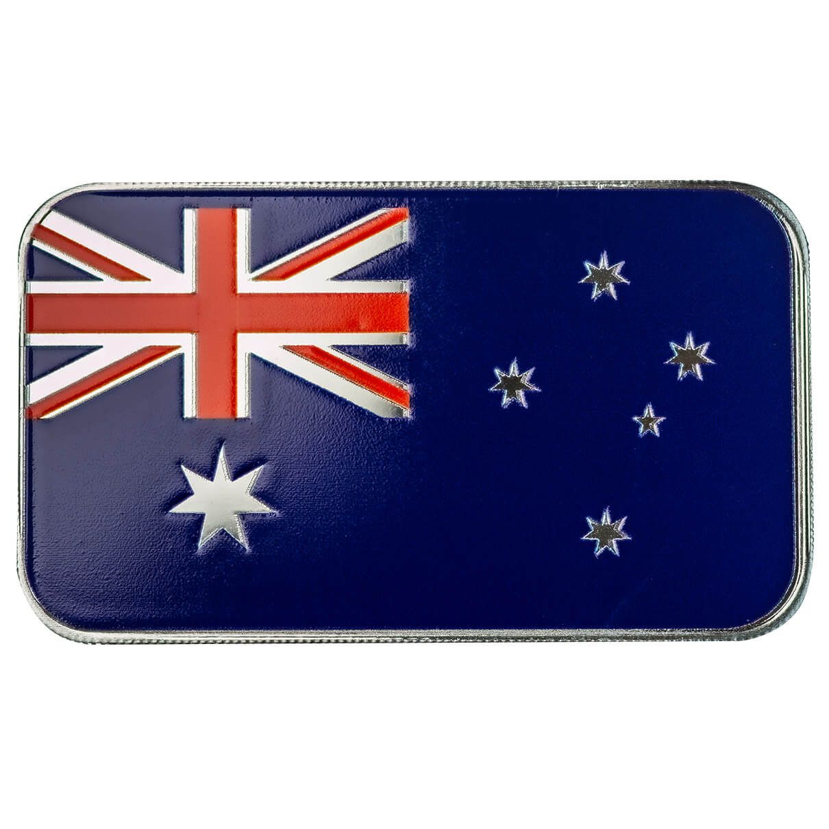 Australia Country Flag 1 oz Silver Color Bar