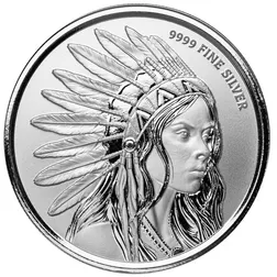Scottsdale Buffalo Girl 1 Oz Silver Round