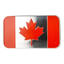 2024 Scottsdale Mint Canada National Flag 1 Troy Ounce 999 Fine Silver Color Bar 02