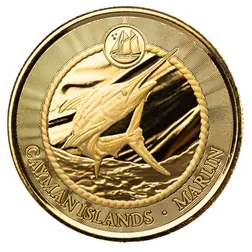 2024 Scottsdale Mint Cayman Islands Monetary Authority Blue Marlin 1 Troy Ounce 9999 Fine Gold Proof Like Legal Tender Coin 04