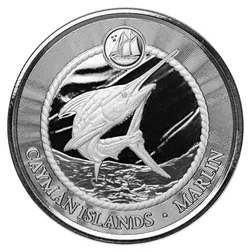 2024 Scottsdale Mint Cayman Islands Monetary Authority Blue Marlin 1 Troy Ounce 9999 Fine Silver Proof Like Legal Tender Coin 04