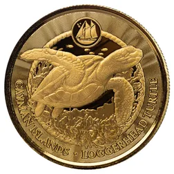 2024 Scottsdale Mint Cayman Islands Monetary Authority Loggerhead Turtle 1 Troy Ounce 9999 Fine Gold Proof Like Legal Tender Coin 04