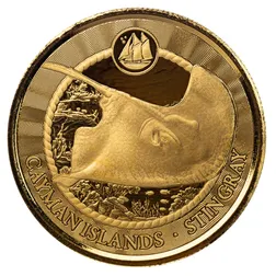 2024 Scottsdale Mint Cayman Islands Monetary Authority Stingray 1 Troy Ounce 9999 Fine Gold Proof Like Legal Tender Coin 04