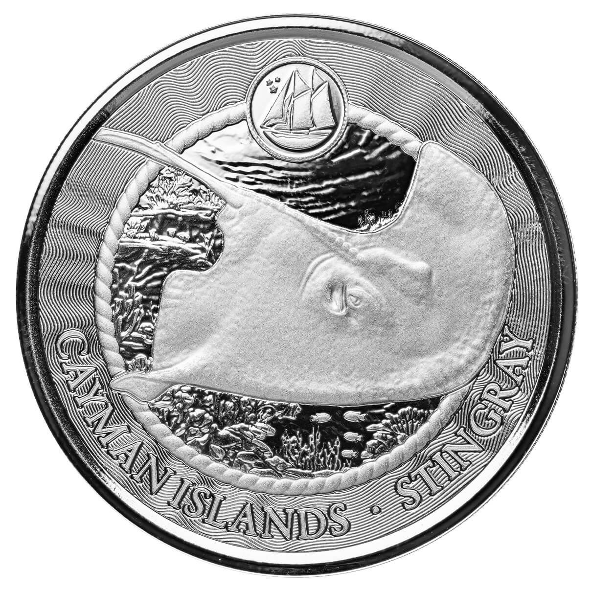 2024 Cayman Islands Stingray 1 oz Silver Proof Like Coin