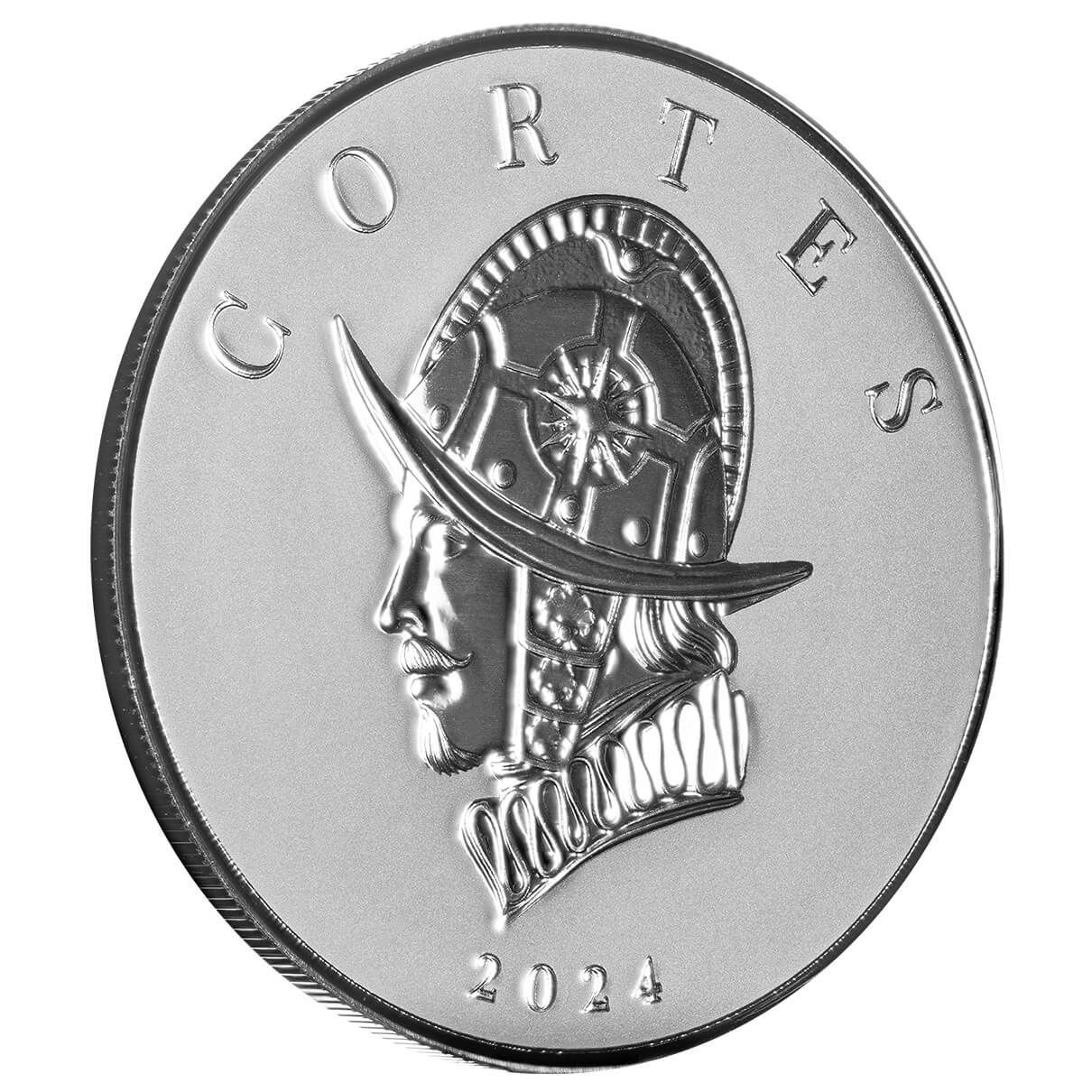 2024 Liberia Commander Series Hernan Cortes Bust 5 Troy oz 9999 Silver  Legal Tender Coin