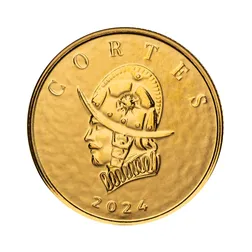 2024 Scottsdale Mint Liberia Commander Series Hernan Cortes Tenth Troy Ounce 9999 Fine Gold Proof Like Legal Tender Coin 04