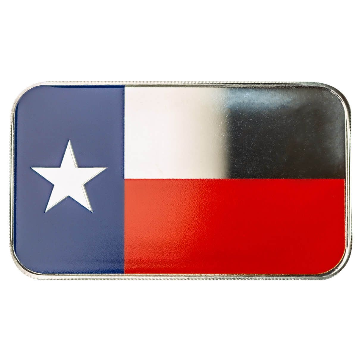 Texas State Flag 1 oz Silver Color Bar