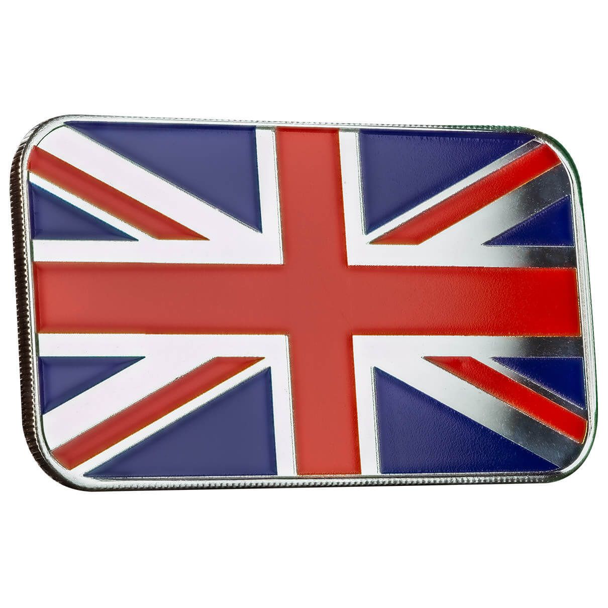 United Kingdom Country Flag 1 oz Silver Color Bar