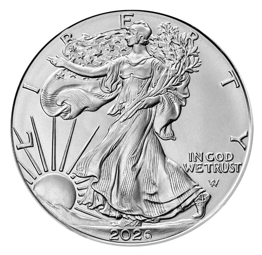 アメリカ記念銀貨Official Silver Coin of USA $1 Face 90% Silver Walking Liberty Half Dollar Circulated