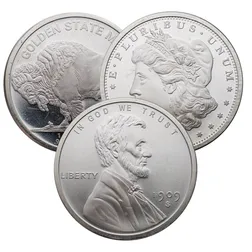 Golden State Mint Random Secondary Bullion Silver Round 999 Fine Silver 1 Troy Ounce Silver Round 13
