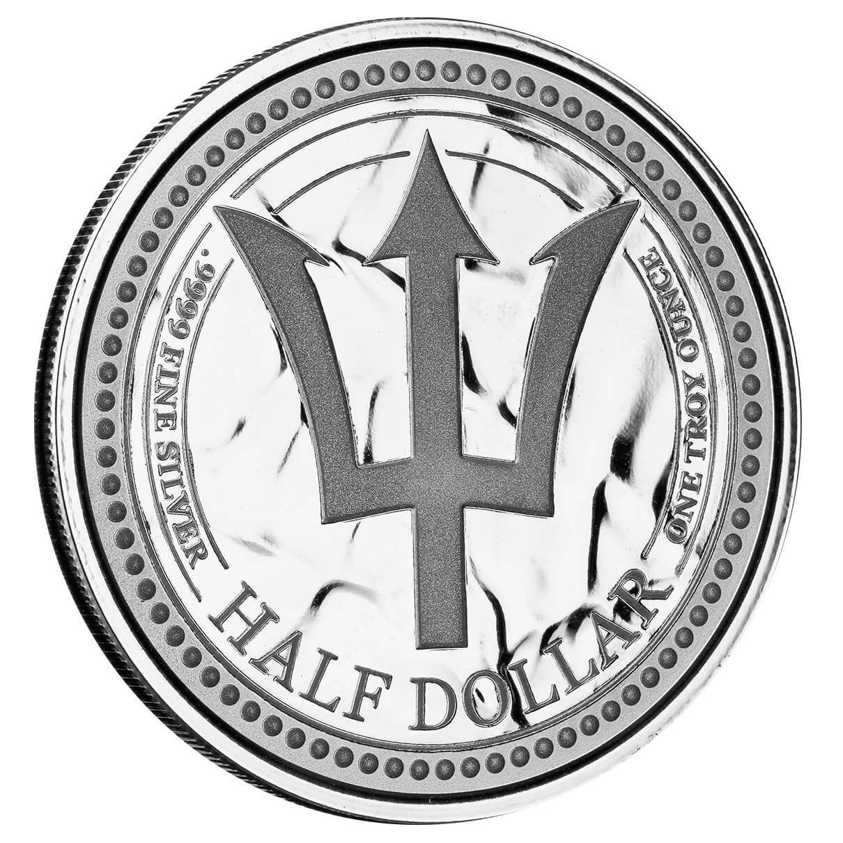 バルバドス ハーフドル 2024年1オンス 2024 Barbados Trident 1 oz Silver Proof Like Coin